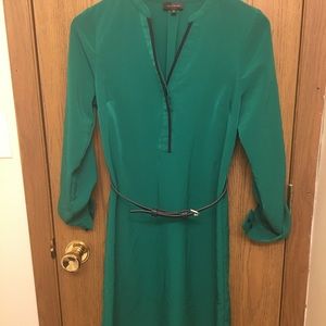 The Limited green/navy dress